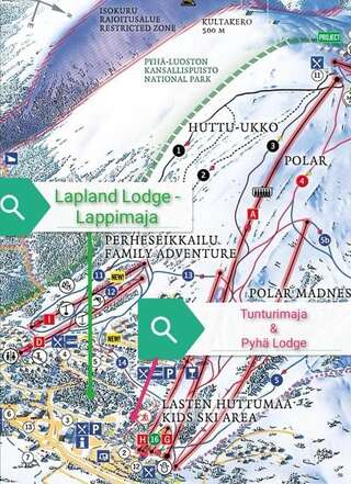 Дома для отпуска Lapland Lodge Pyhä - Ski in - ski out, sauna Пухатунтури Дом с 2 спальнями-73